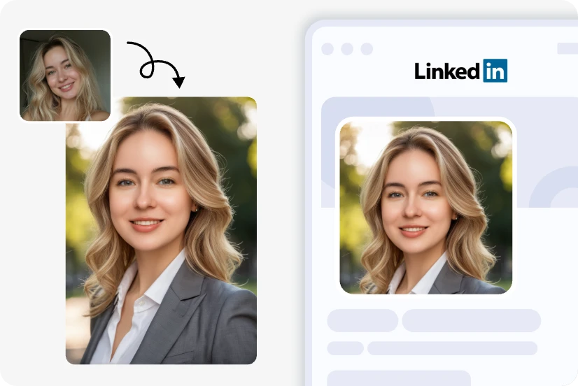 create professional linkedin profile picture with AI Ease free AI profile picture generator