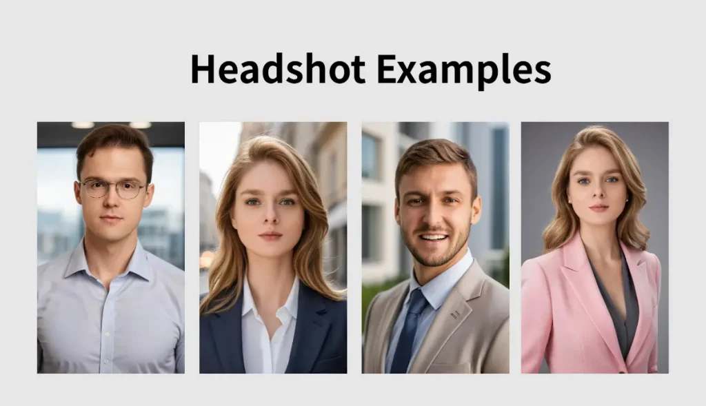 four headshot examples