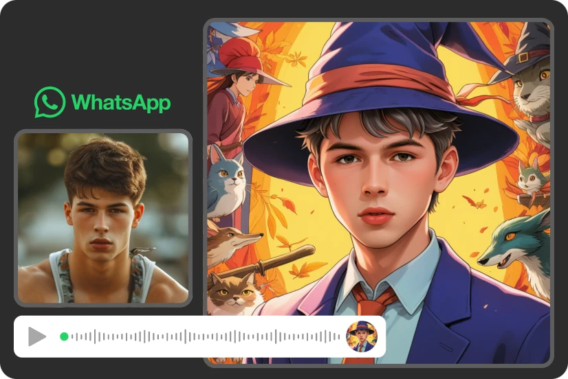 generate a male anime pfp for whatsapp in AI Ease free anime profile picture maker