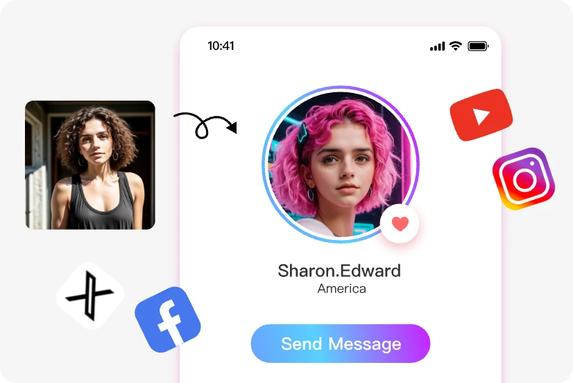 generate creative pfp for social media platforms by using AI profile picture generator from AI Ease