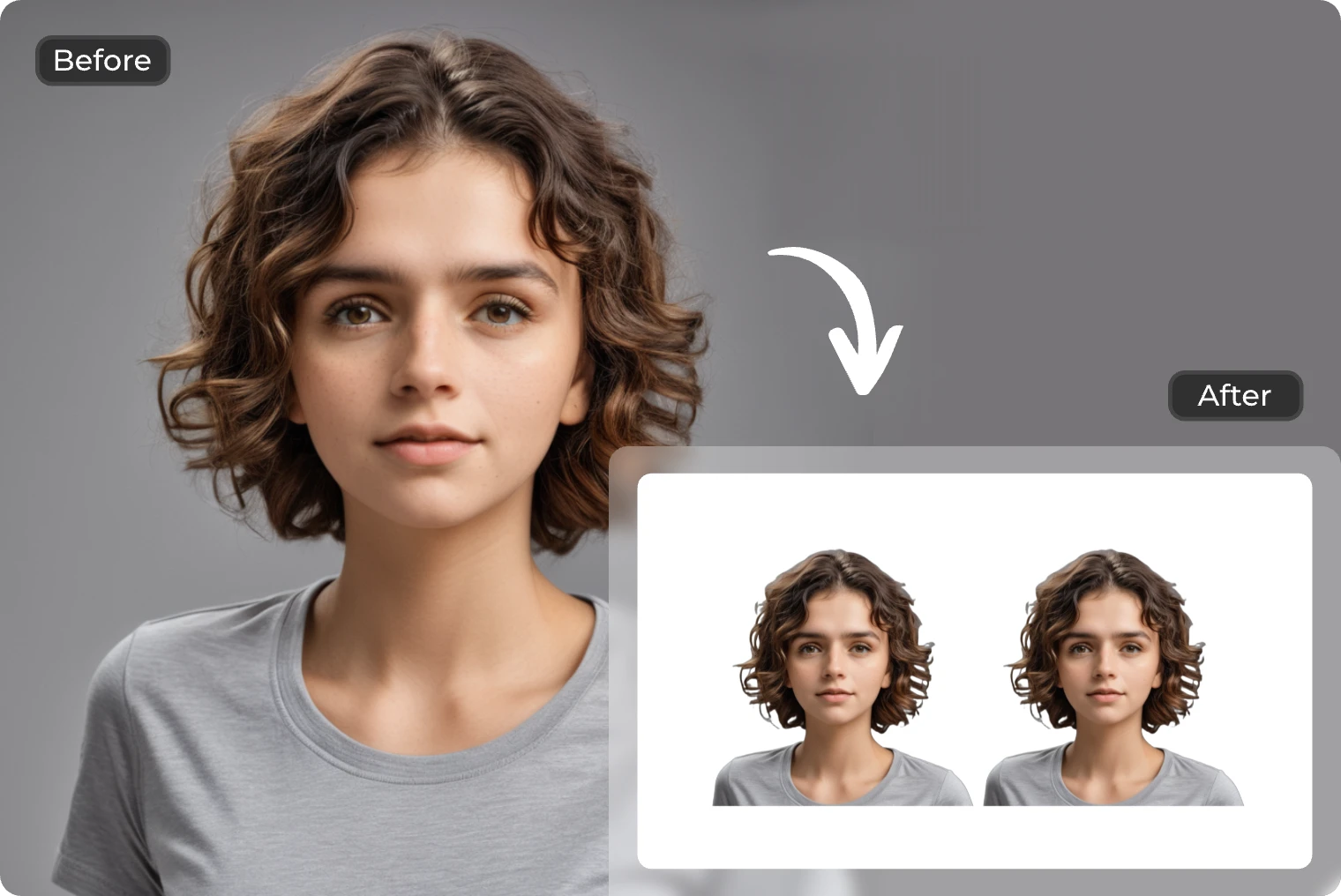 make standard passport photo with AI Ease