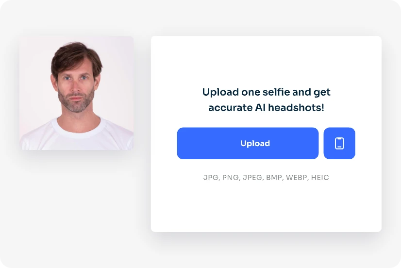 upload a male photo to AI Ease free passport photo generator