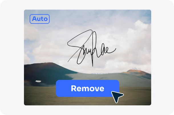 ai automatically remove signature from photo