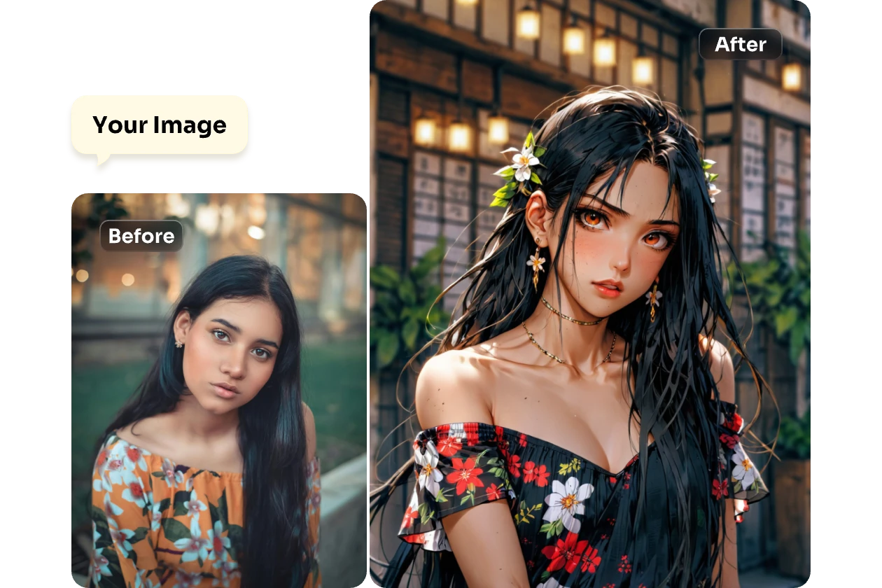 convert female portrait to manga art with ai ease for free