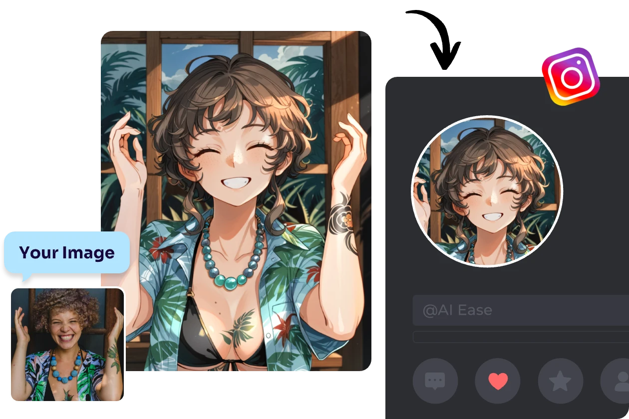 create an anime avatar for instagram profile