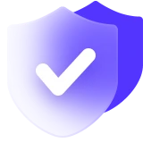 gradient purple and blue safe icon