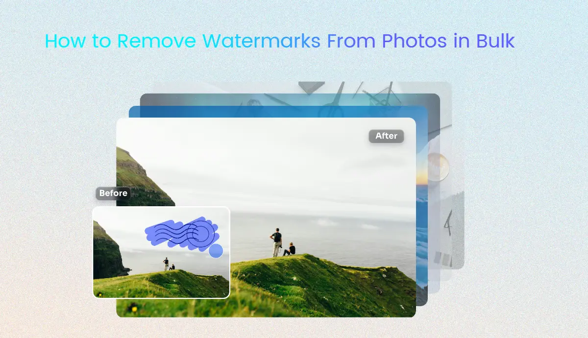 how to remove watermarks from  photos in bulk