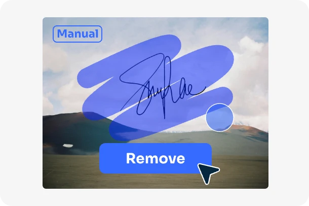 manually remove signature from photo