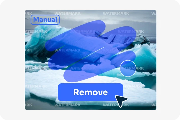 manually remove watermark from image