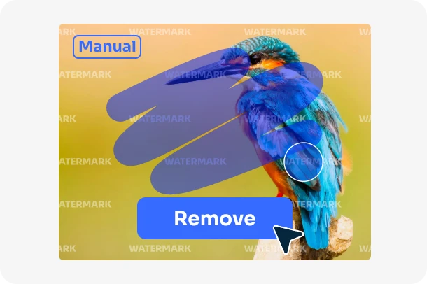 refine the watermark removal manually by erasing the leftover undected in AI Ease