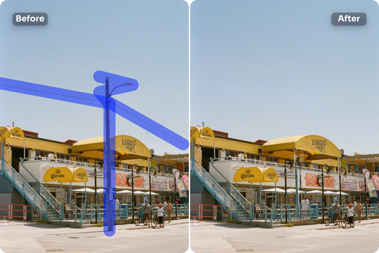 remove wire lines from photos with ai ease