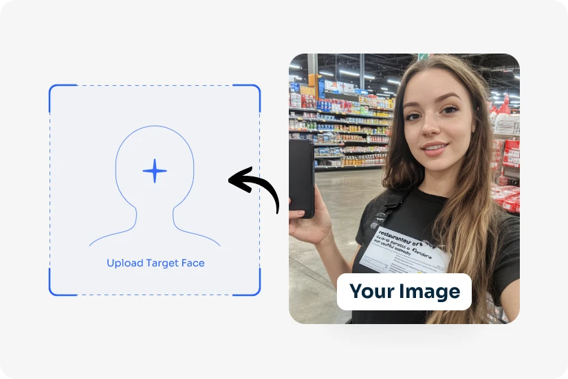 upload a girl image to AI Ease online free ai face swapper