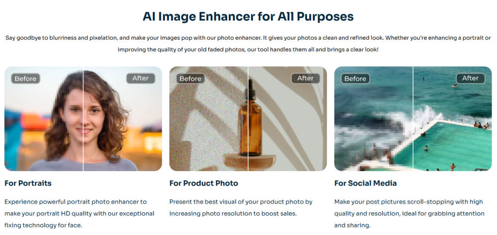 AI Ease Photo Enhancer Uses