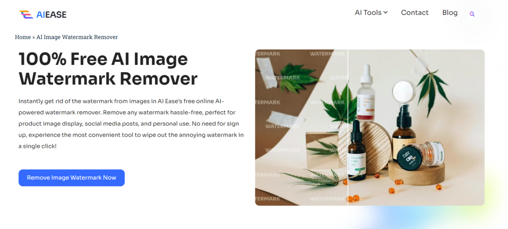 AI Ease free watermark remover online