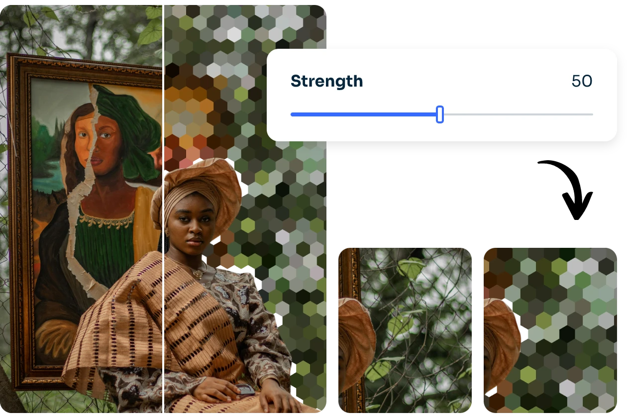 adjust the intensity of the background blur in AI Ease