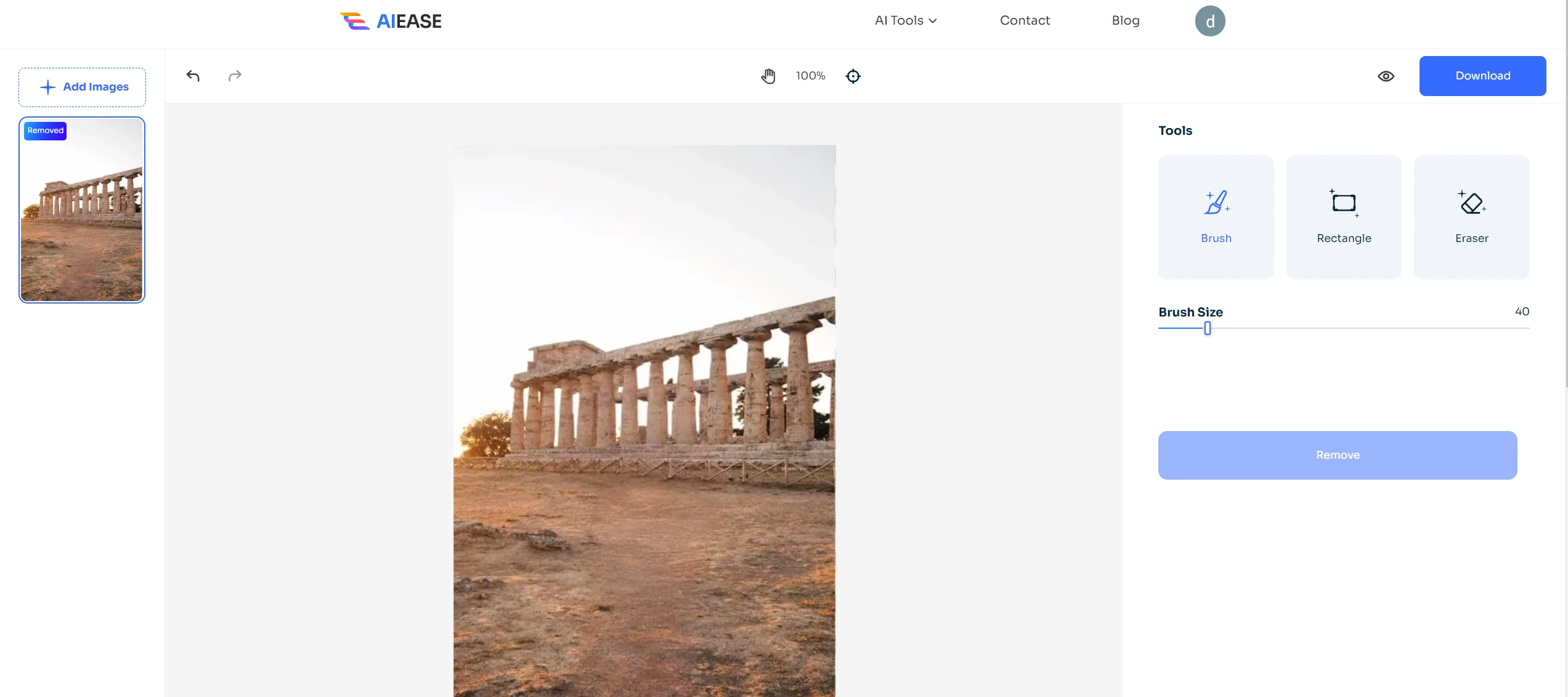 download the clutter-free ancient temple photo 