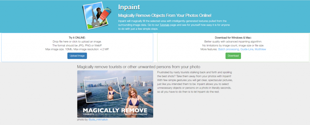 inpaint homepage