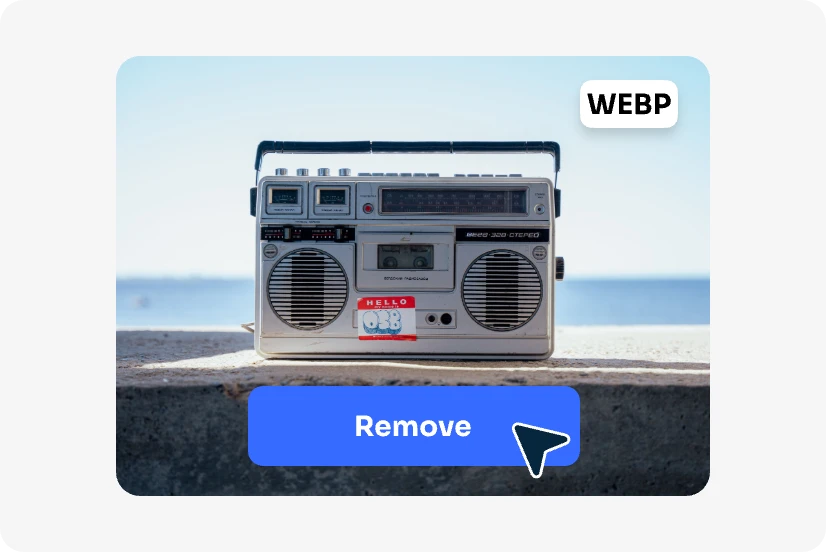 remove background from a ratio webp image