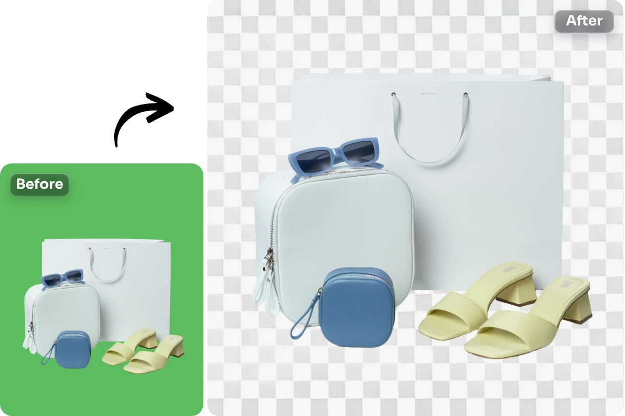 remove green screen from e-commerce product photo