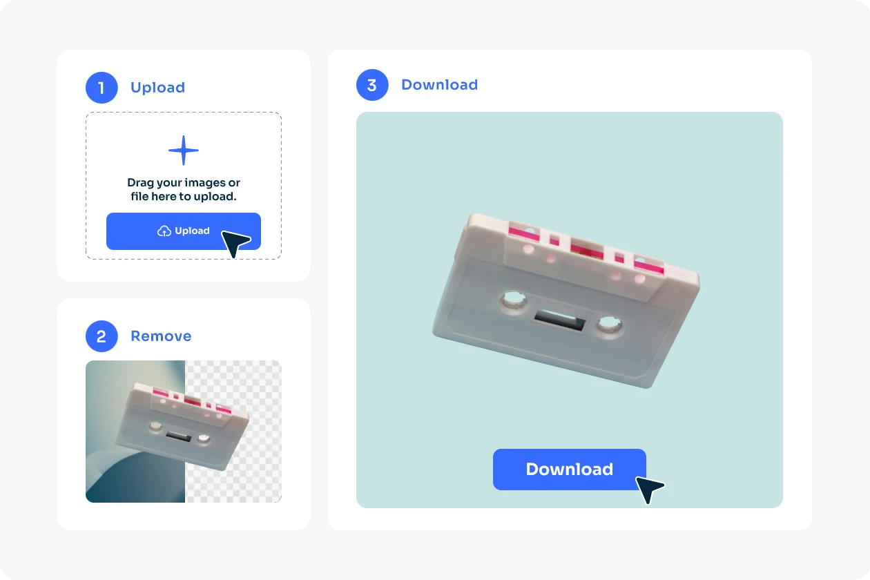 remove the cassette image background color and add light green color in AI Ease