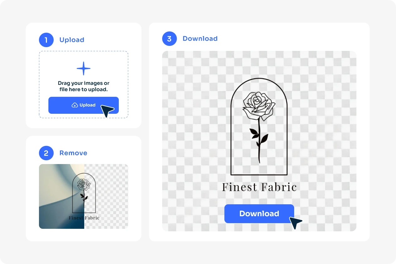 remove the wall background from flower shaped logo in AI Ease