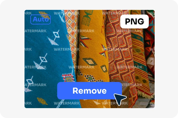 use ai to automatically remove watermark from png image