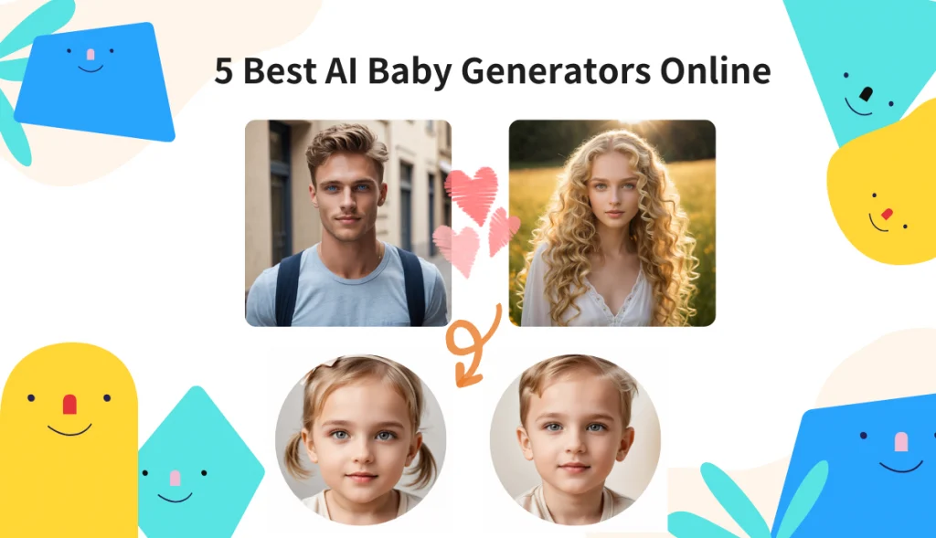 banner of 5 best ai baby generators with parents photos and baby photos