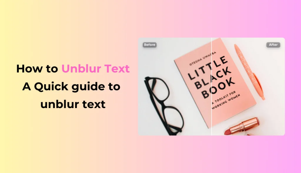 banner of a quick guide to unblur text