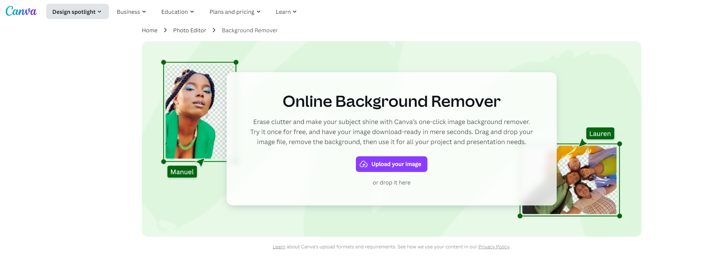 canva background remover