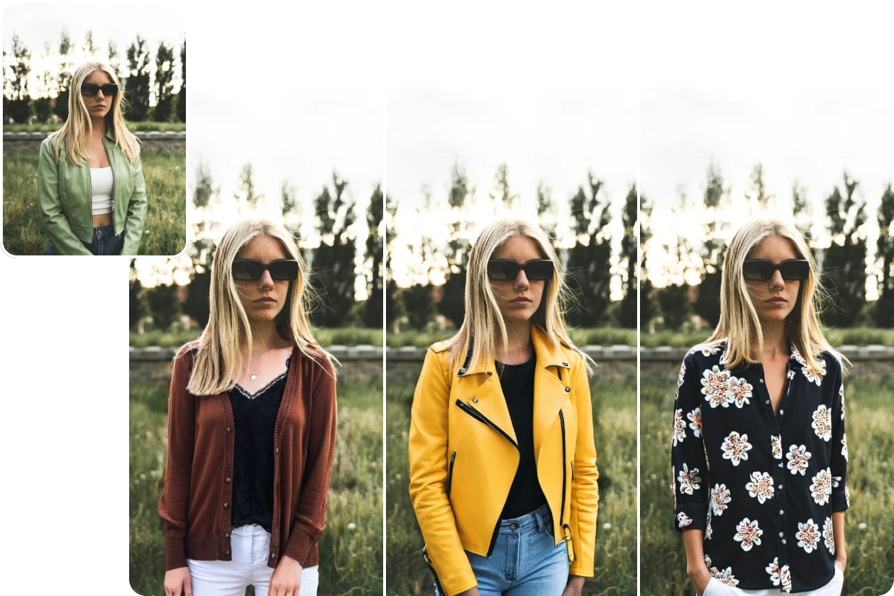 change clothing pattern color and style in photos using AI Ease free ai clothes changer