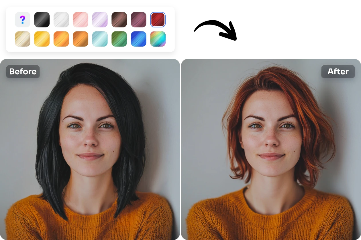 customize the short bob haircut color in AI Ease for free