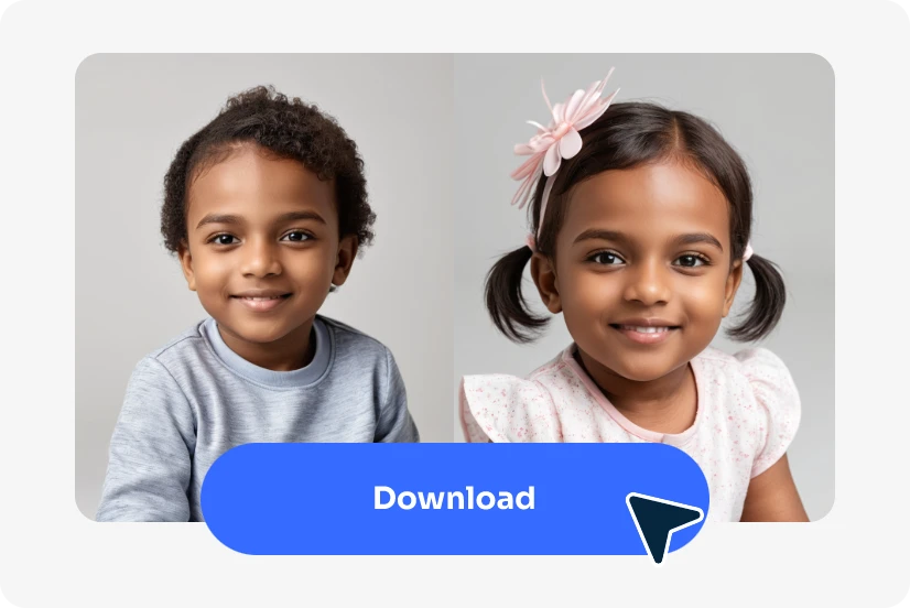 download the ai generated baby image in AI Ease