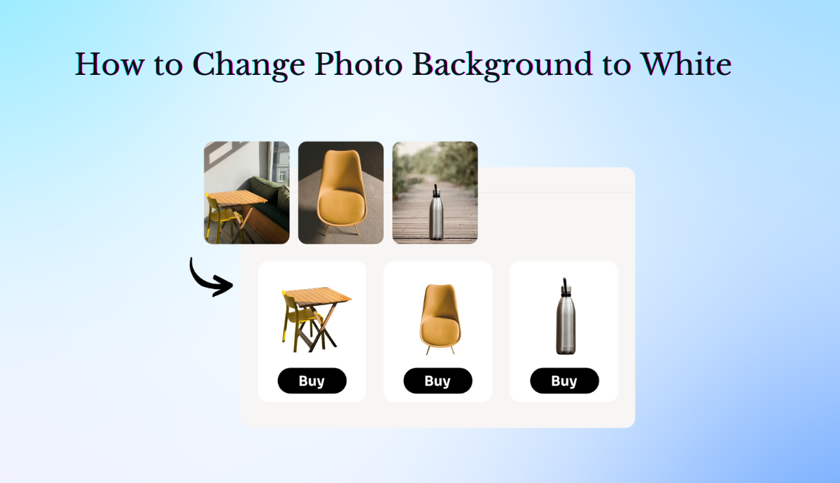 how to change photo background to white