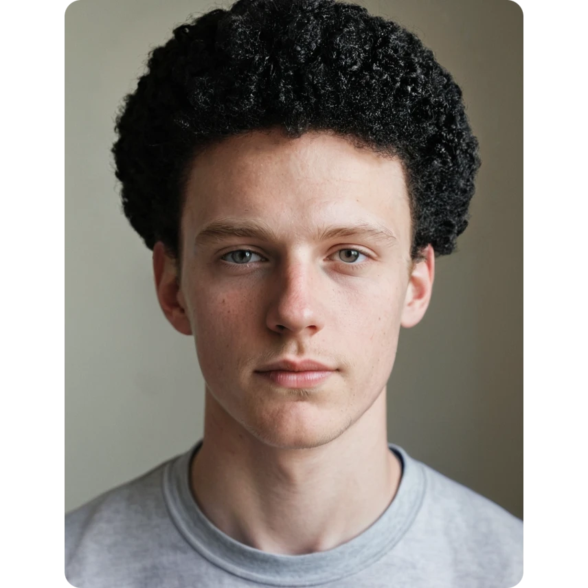 male afro hairstyle