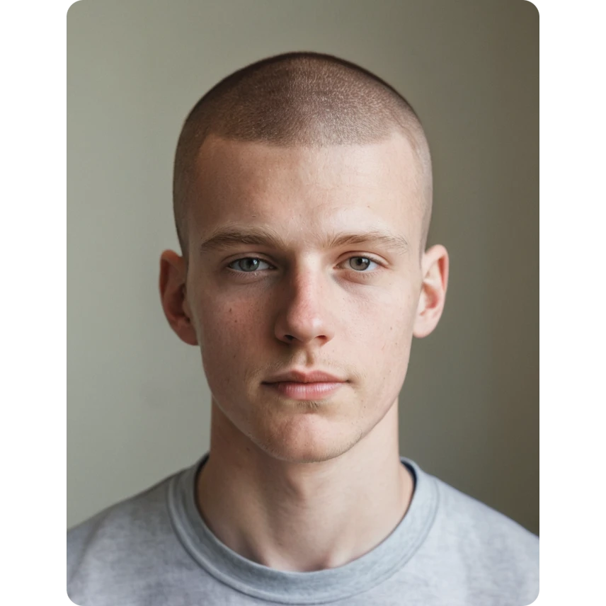 male buzz cut hairstyle