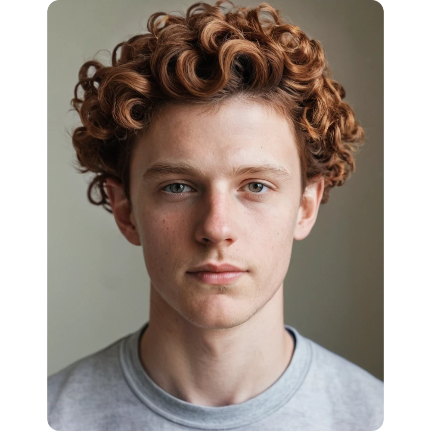 male curly hairstyle