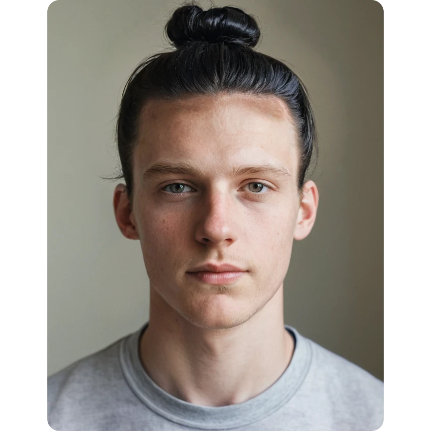 man bun hairstyle