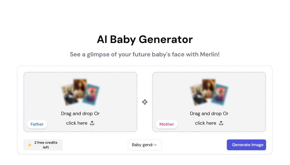 merlin ai baby generator interface