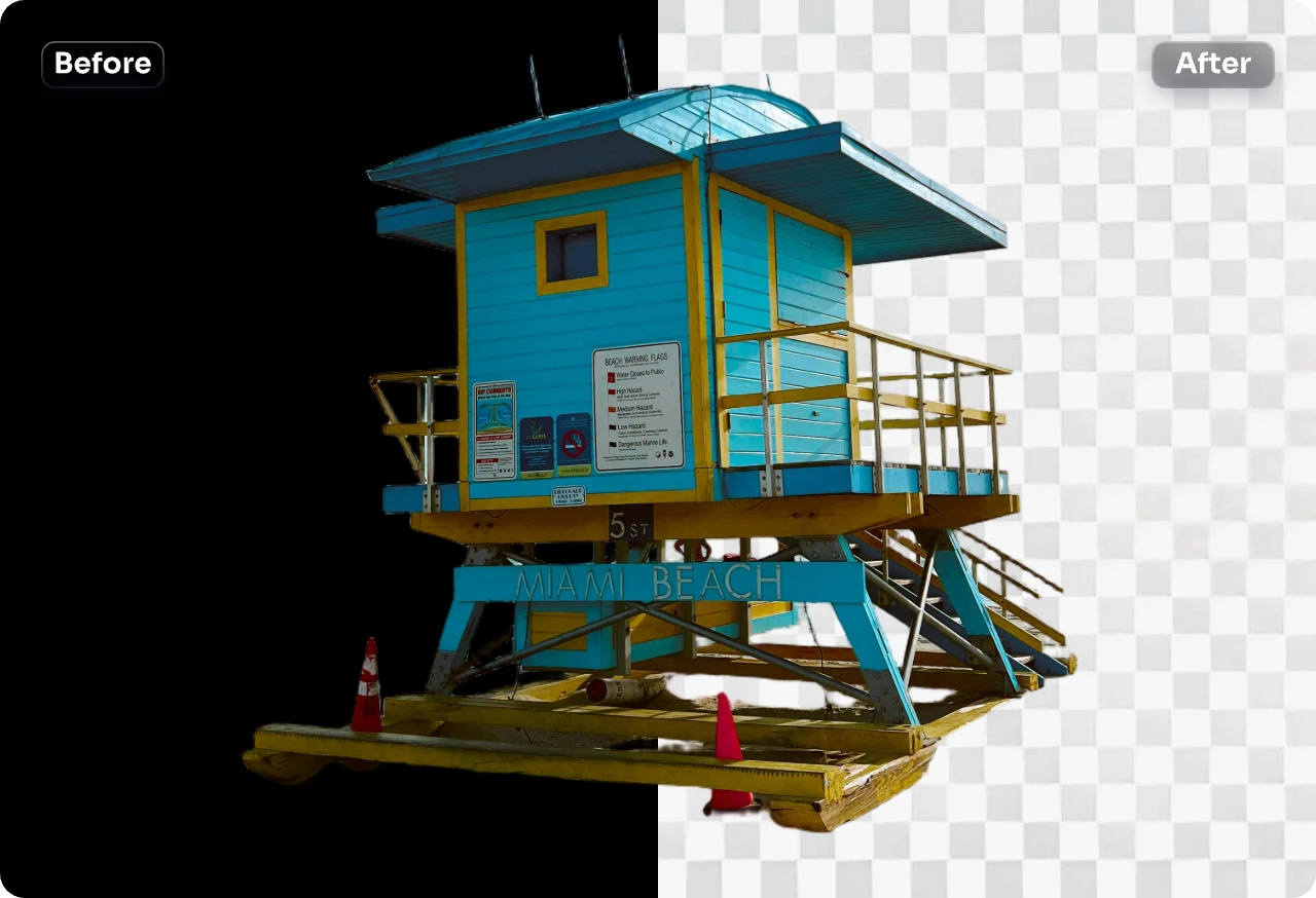 remove black background from a building model image with ai ease free background remover