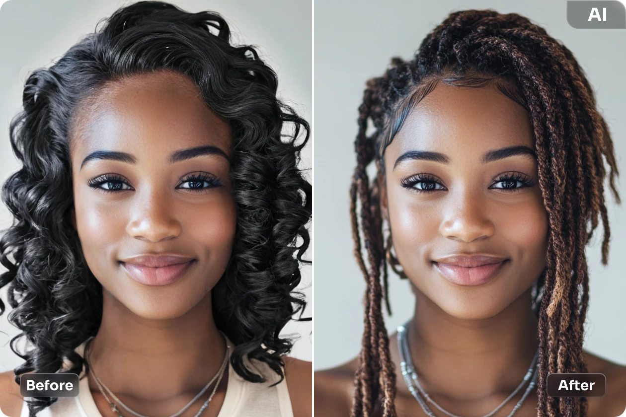 turn a girl curly hair into dreadlocks hairstyle