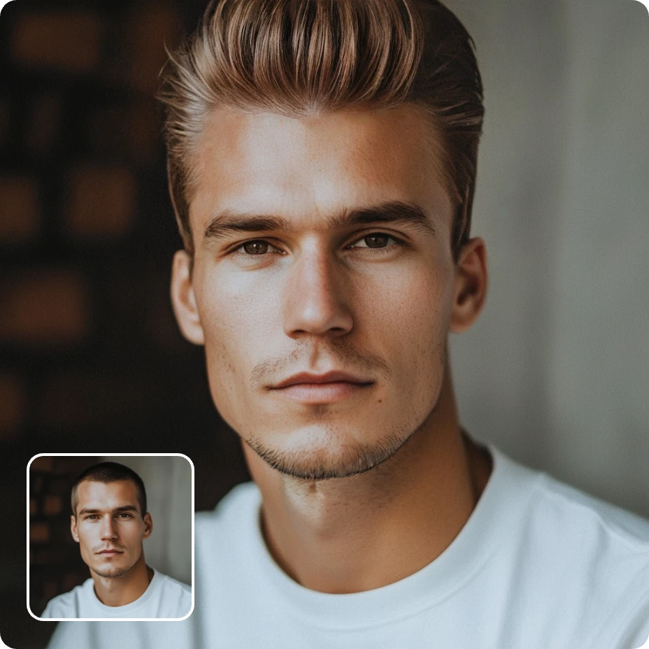 turn man hairstyle into pompadour