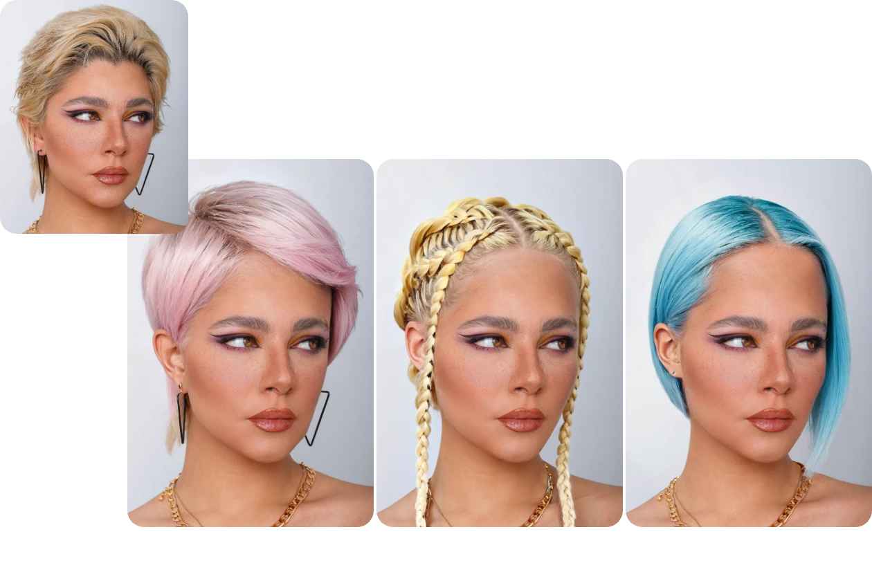 virtual try on different hairstyles and colors with ai ease