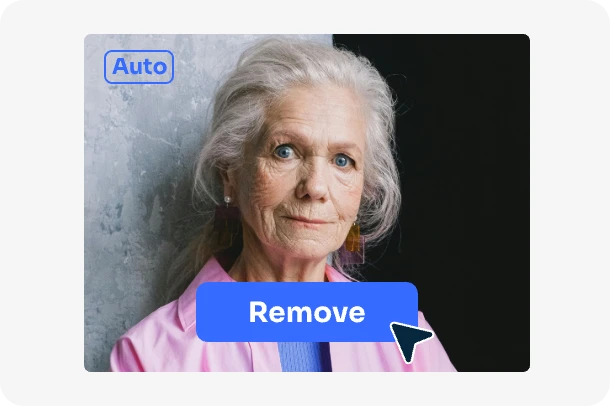 ai auto detects and removes wrinkles