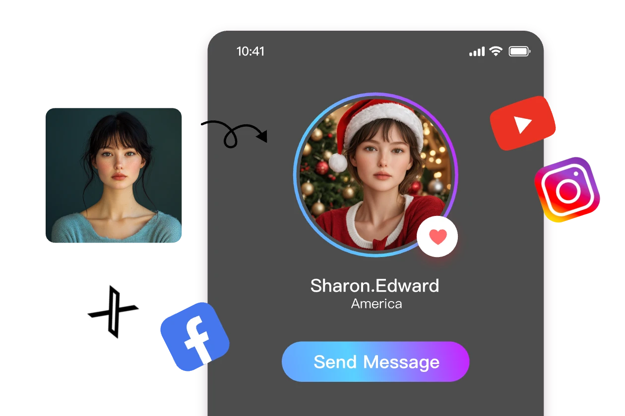 create a christmas avatar and use it in your social media profiles