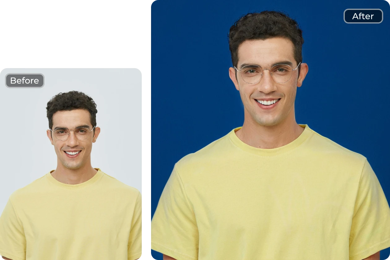 replace male selfie background color using AI Ease online image color changer