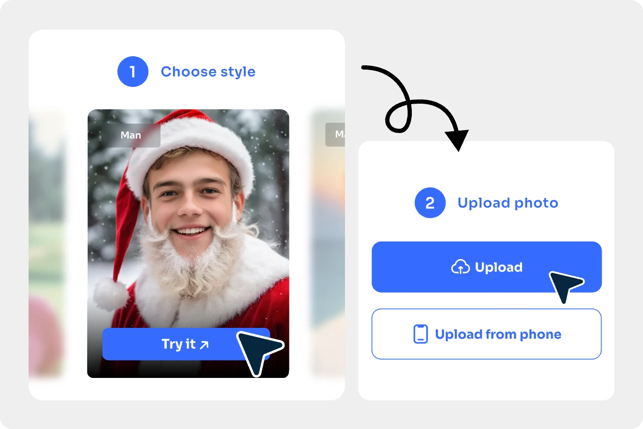 select a christmas avatar style and generate in seconds in ai ease