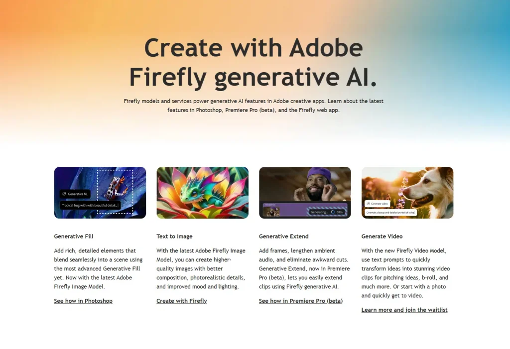 a screenshot of adobe firefly website