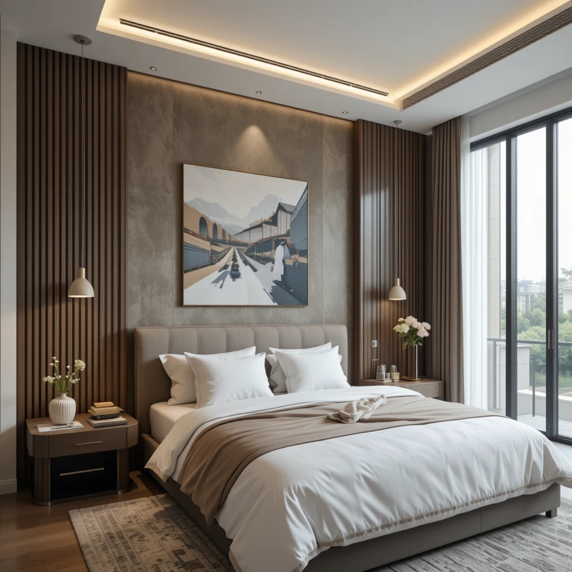 ai generated contemporary bedroom