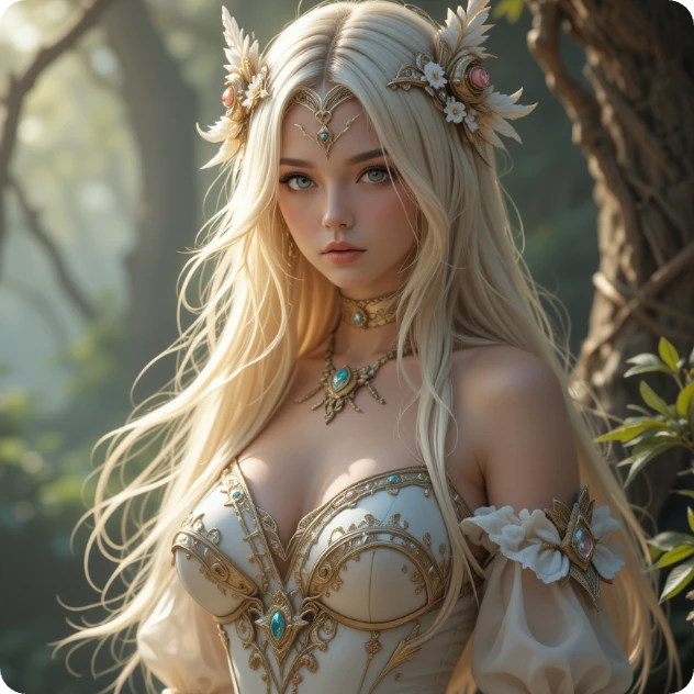 ai generated elf princess image in fantasy style