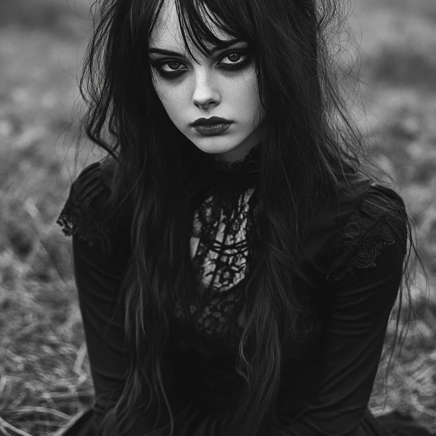 ai generated gothic girl image